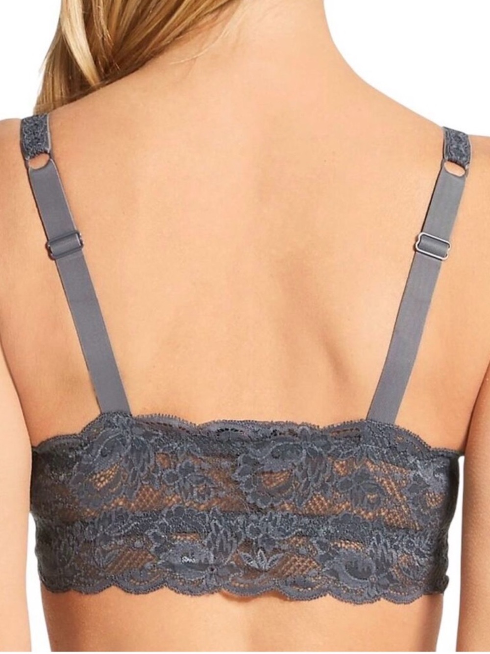 XL Cosabella Curvy Sweetie Sift Bra Gray Floral Lace Longline in Anthracite - Picture 4 of 16